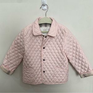 Burberry Pink Quilted Toddler Jacket